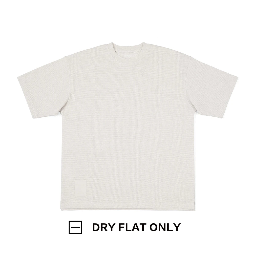 Heavyweight Waffle Plaid Cotton T-Shirt