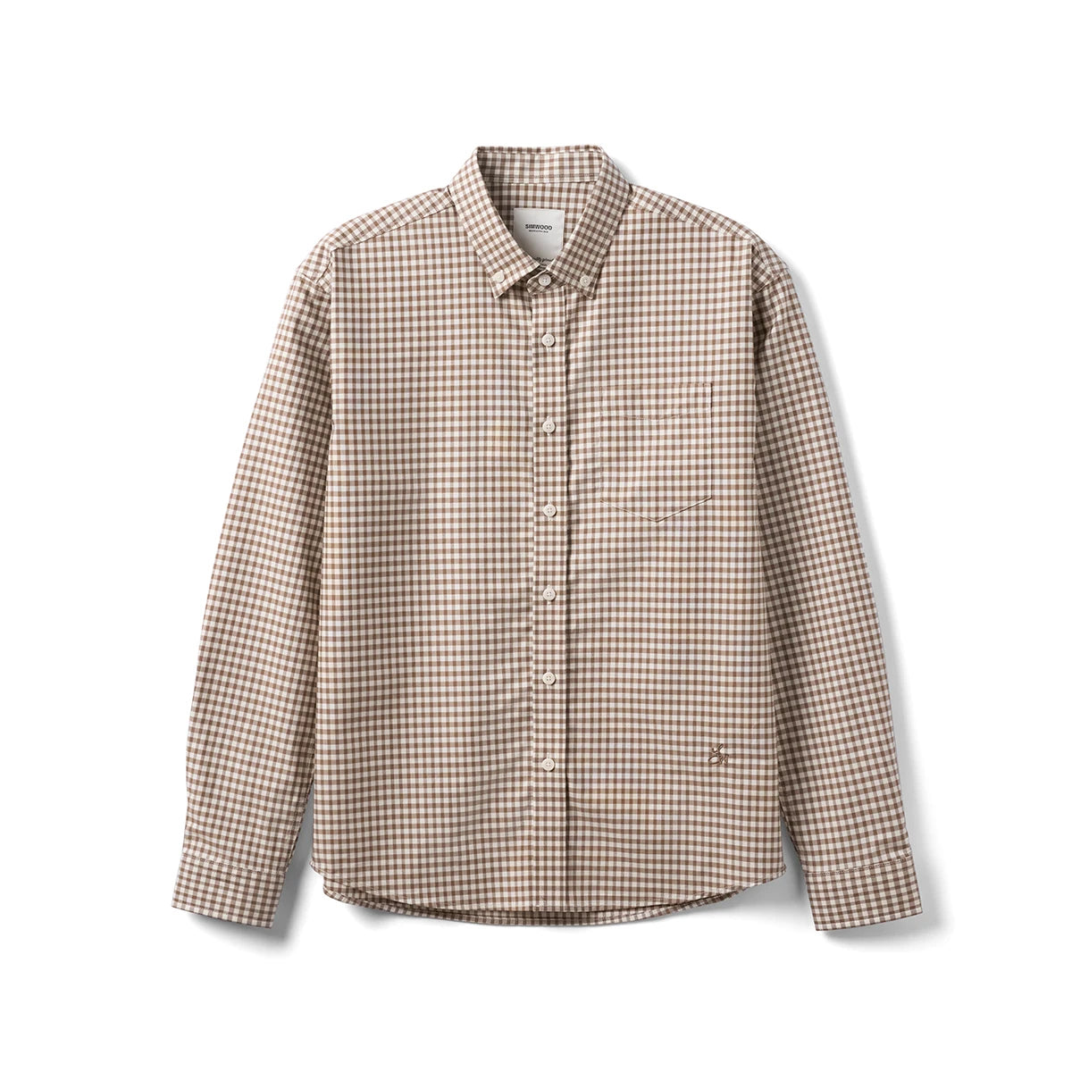 Liquid Ammonia Finish Plaid Casual Shirt