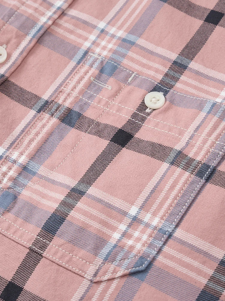 Washed Vintage Plaid Cotton Shirt