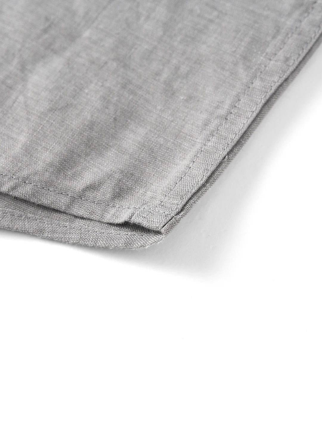 Natural Linen Stand Collar Beach Shirt