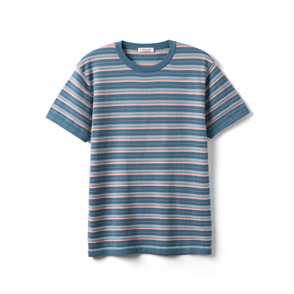 14-Gauge Jacquard Contrast Striped Knit T-Shirt