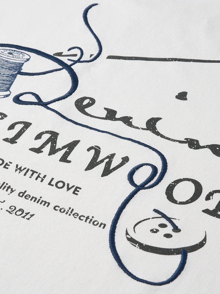 Heavyweight Cotton Letter Print T-Shirt