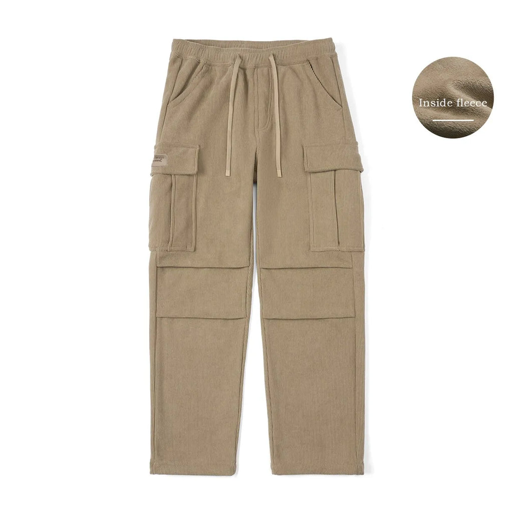 Fleece Lined Corduroy Cargo Pants