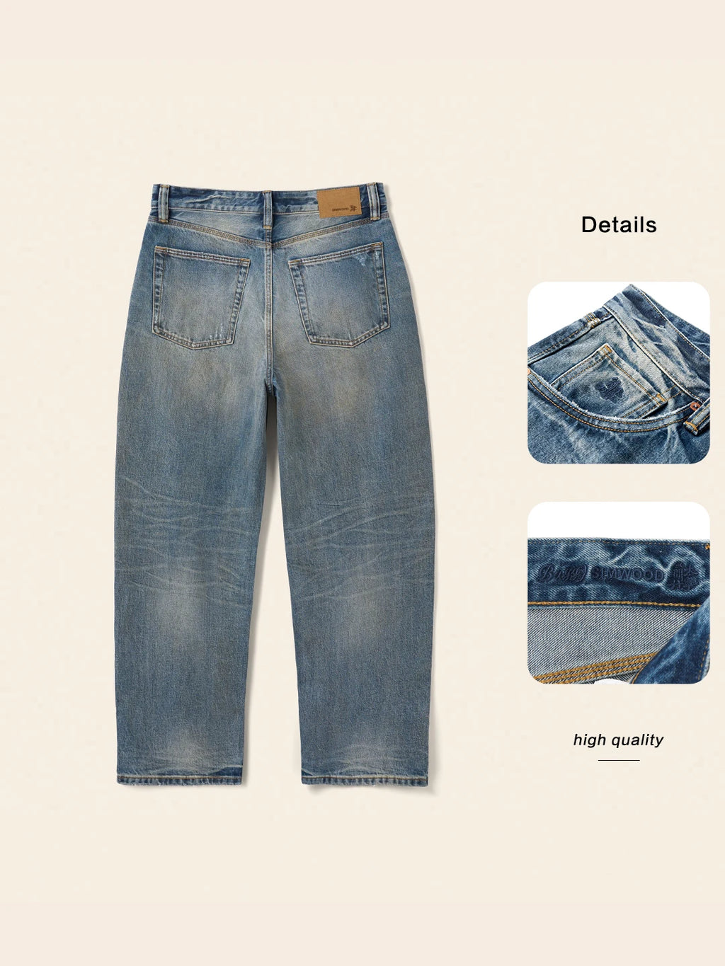 Vintage Washed Baggy Jeans
