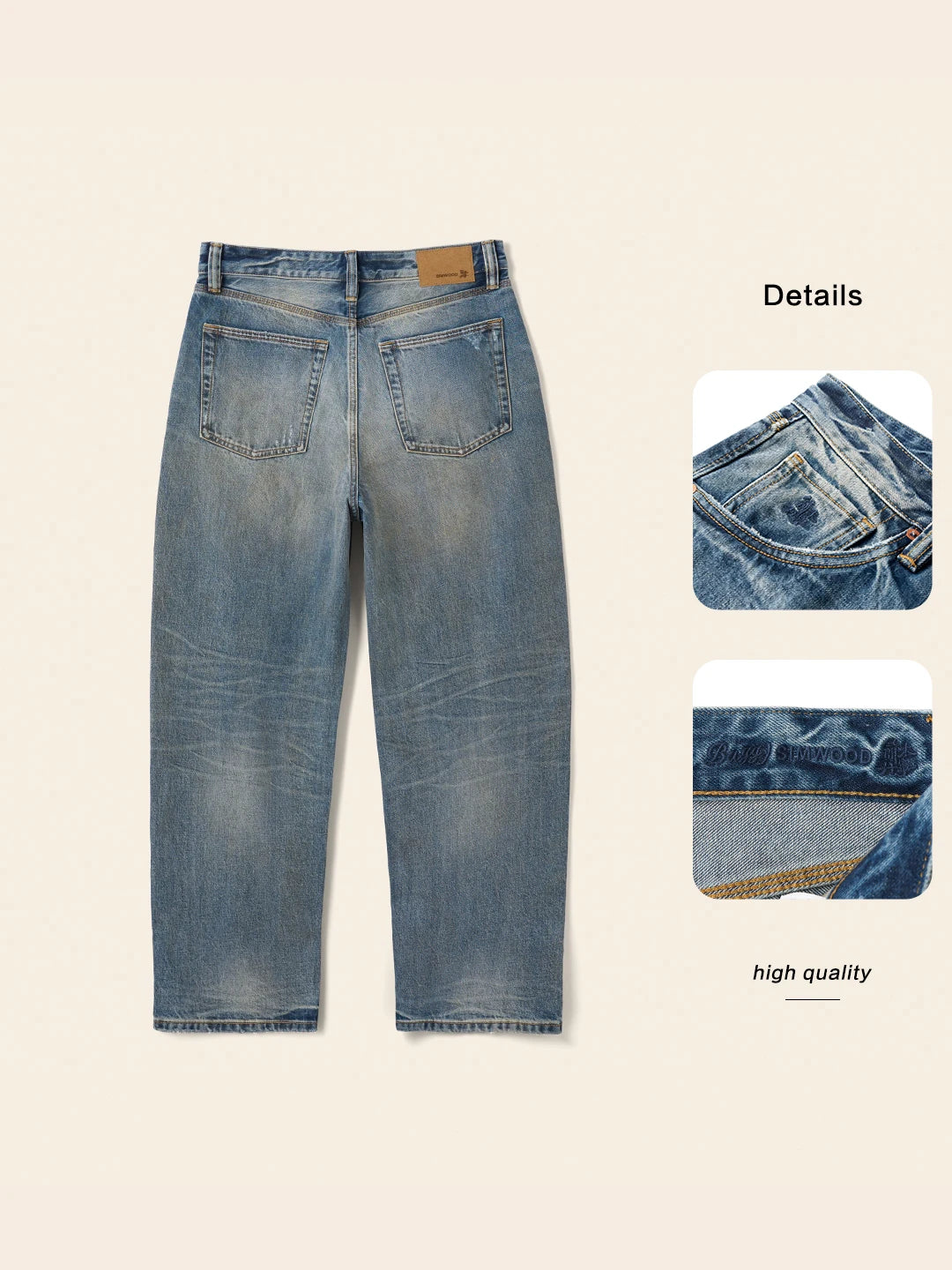 Vintage Washed Baggy Jeans