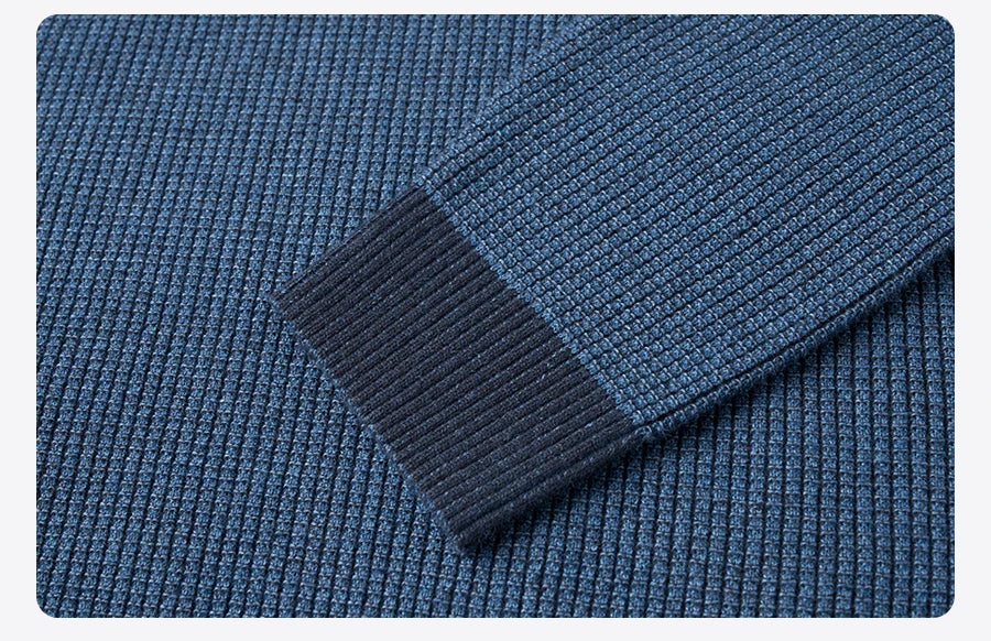 Waffle Textured Crewneck Sweater