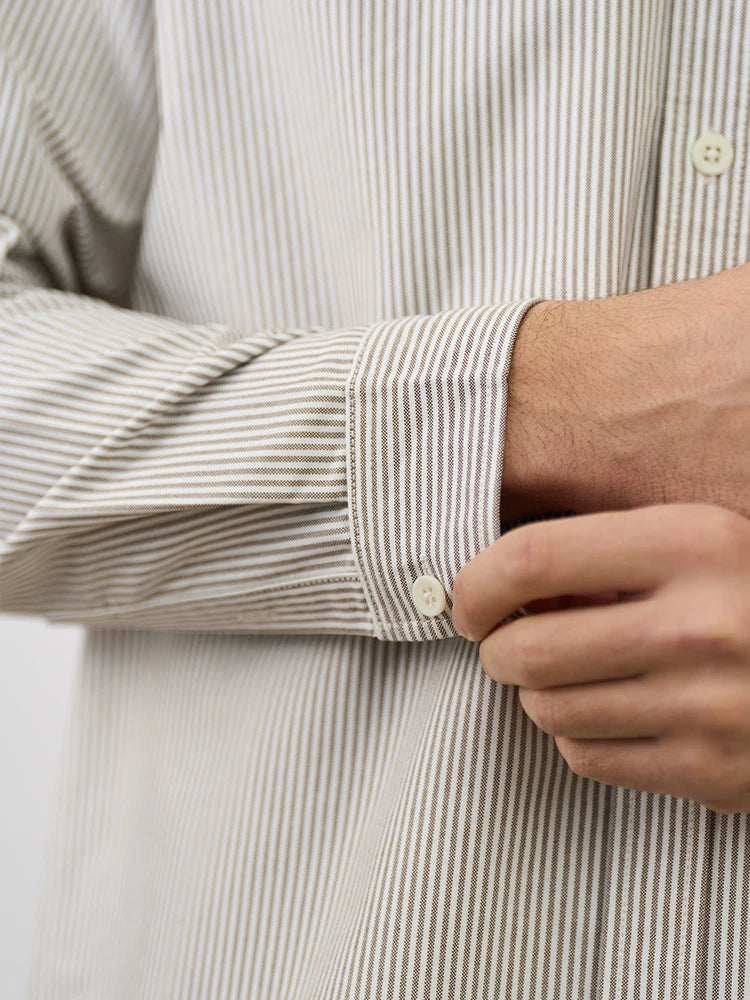 Vintage Vertical Striped Oxford Shirt