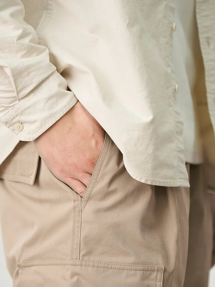 Drawstring Cargo Parachute Pants