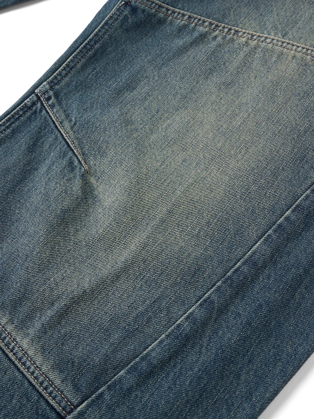 Vintage Washed Draped Baggy Jeans
