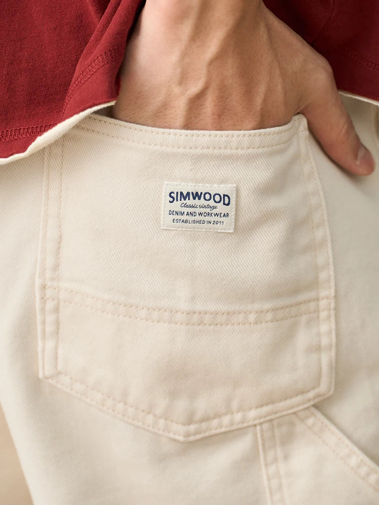 Vintage Washed Denim Cargo Shorts