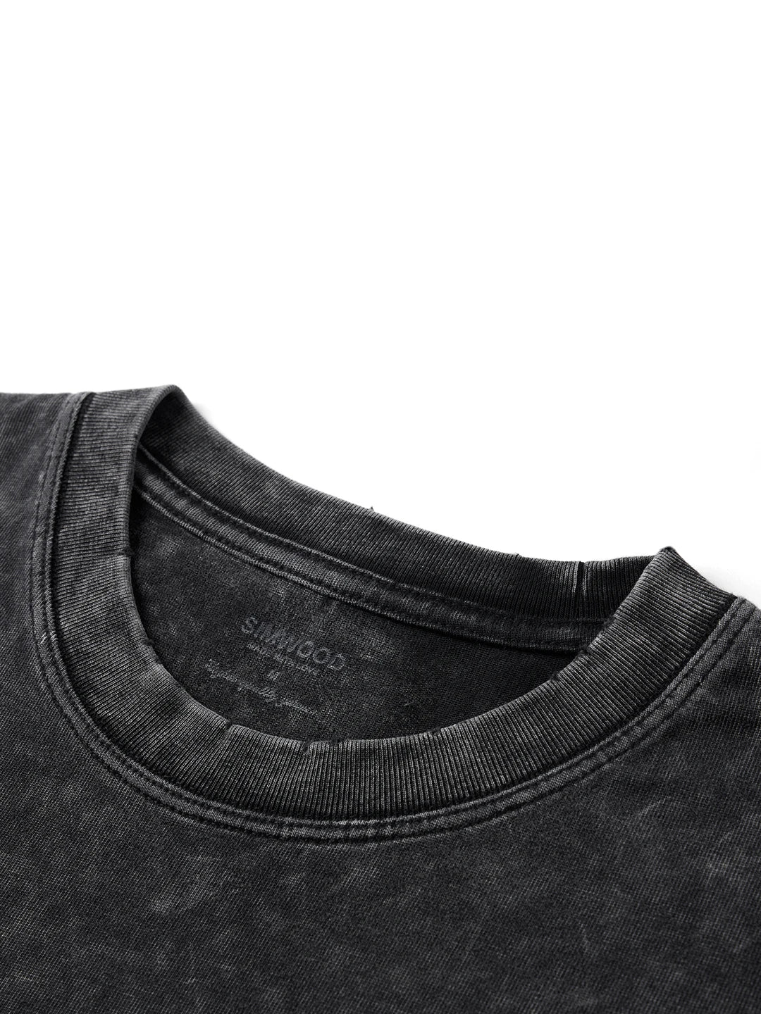 Vintage Snow Wash Distressed Print T-Shirt