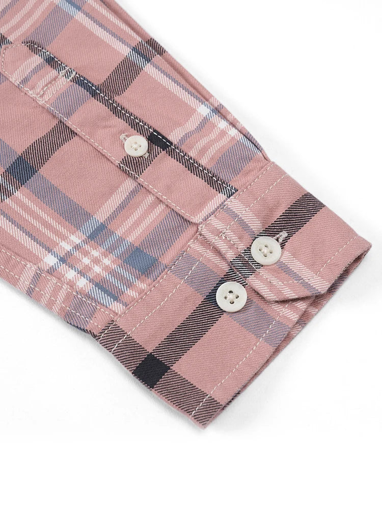 Washed Vintage Plaid Cotton Shirt