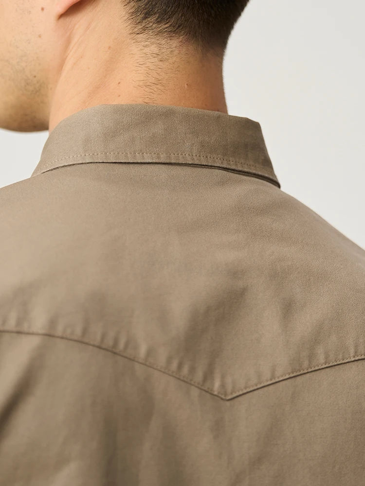 Wax Enzyme Washed Western Shirt