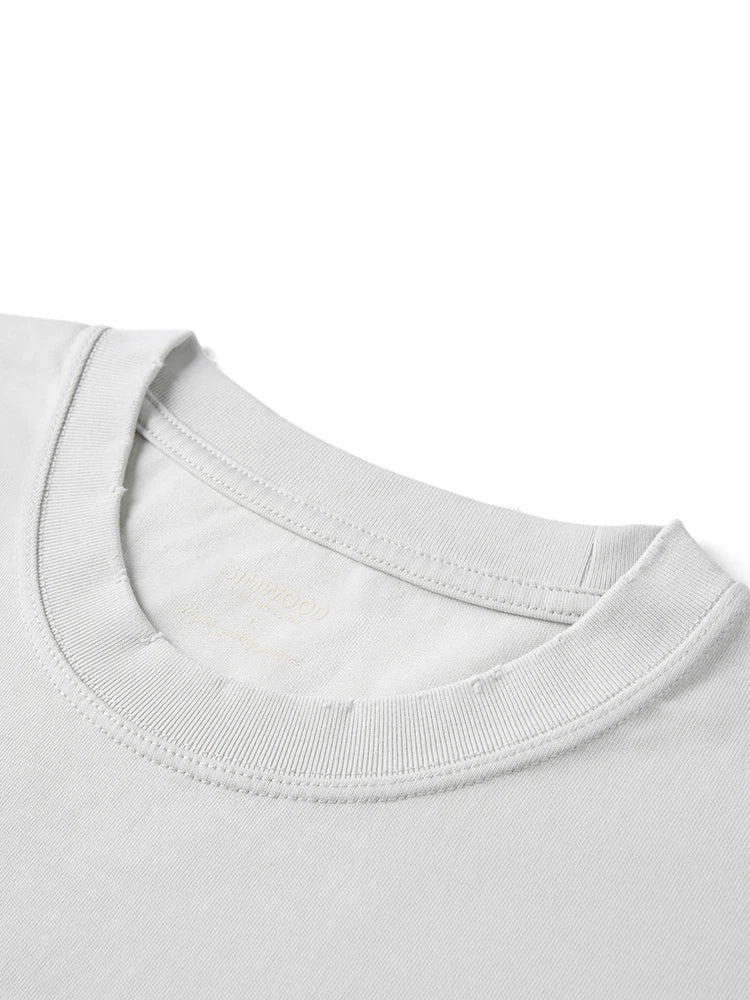Vintage Letter Print Raw Hem T-Shirt