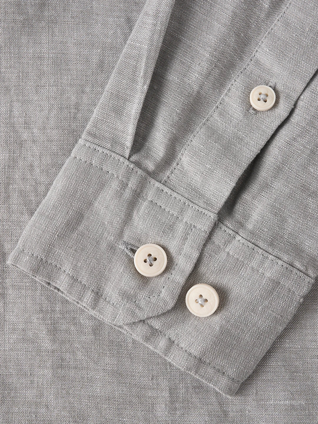 Natural Linen Stand Collar Beach Shirt