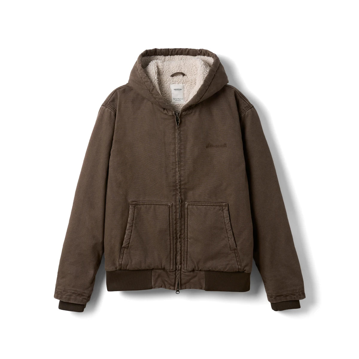 Vintage Washed Sherpa Lined Hooded Jacket