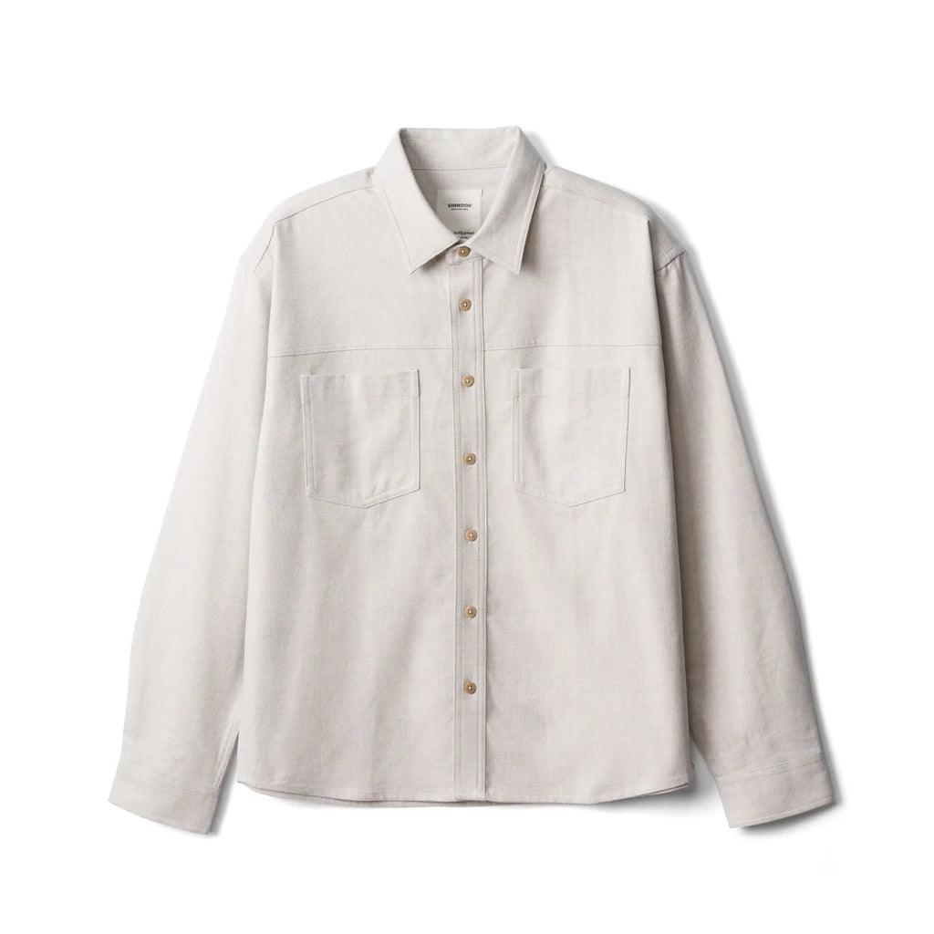 Cotton Wool Blend Casual Shirt