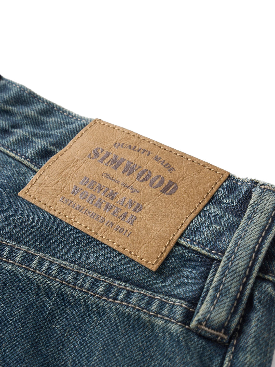 Vintage Washed Draped Baggy Jeans
