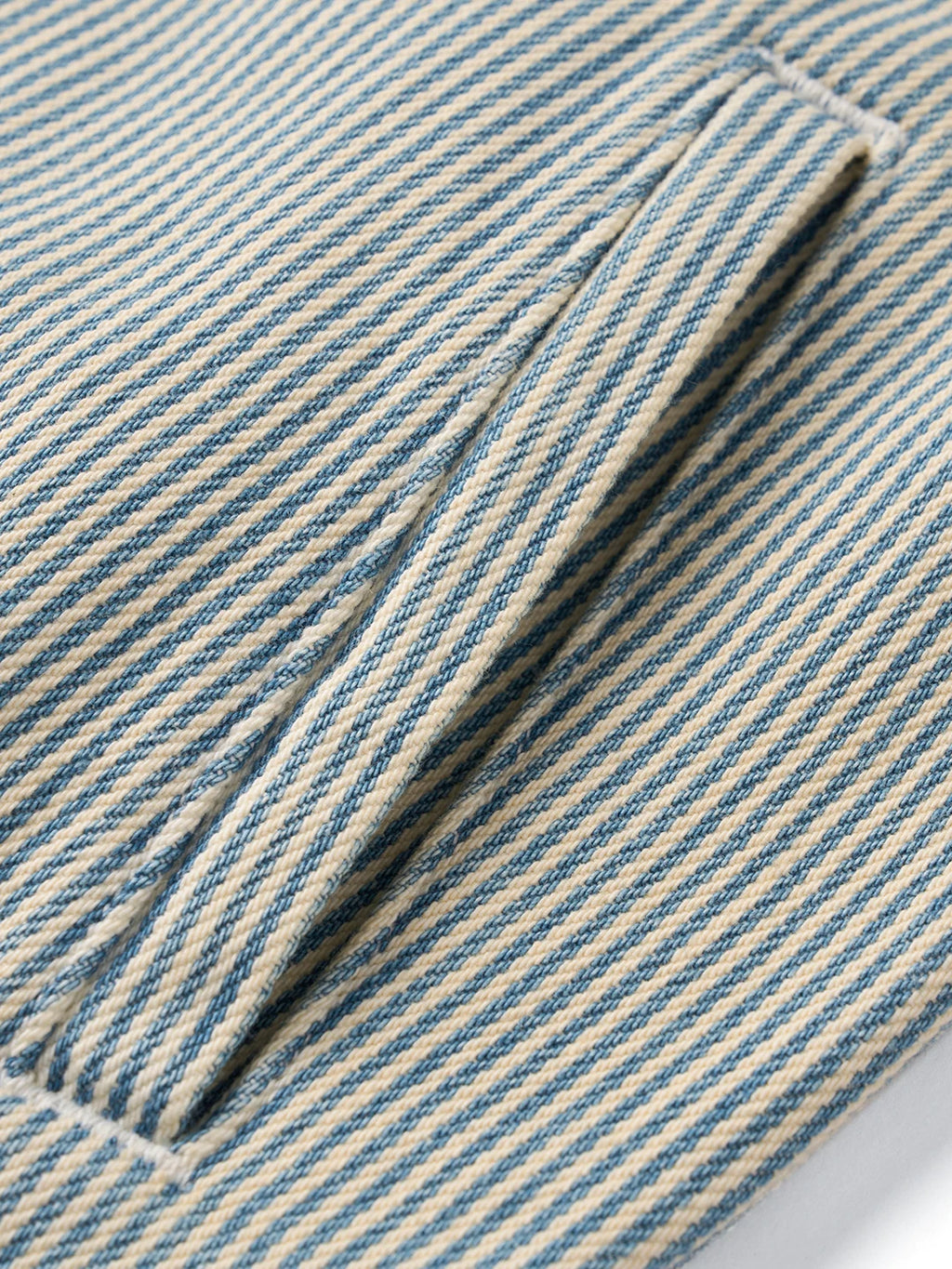 Washed Striped Denim Workwear Jacket
