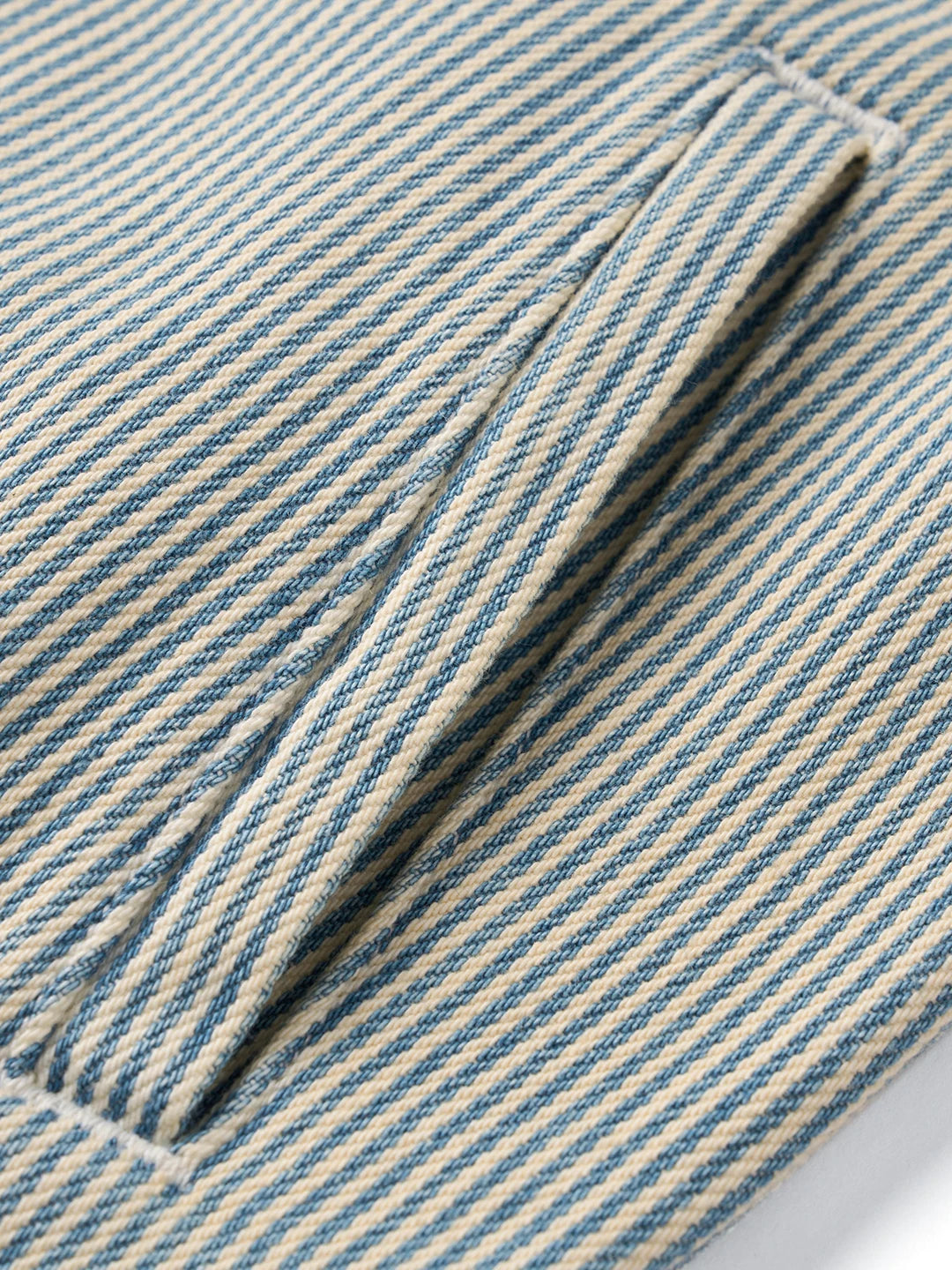 Washed Striped Denim Workwear Jacket