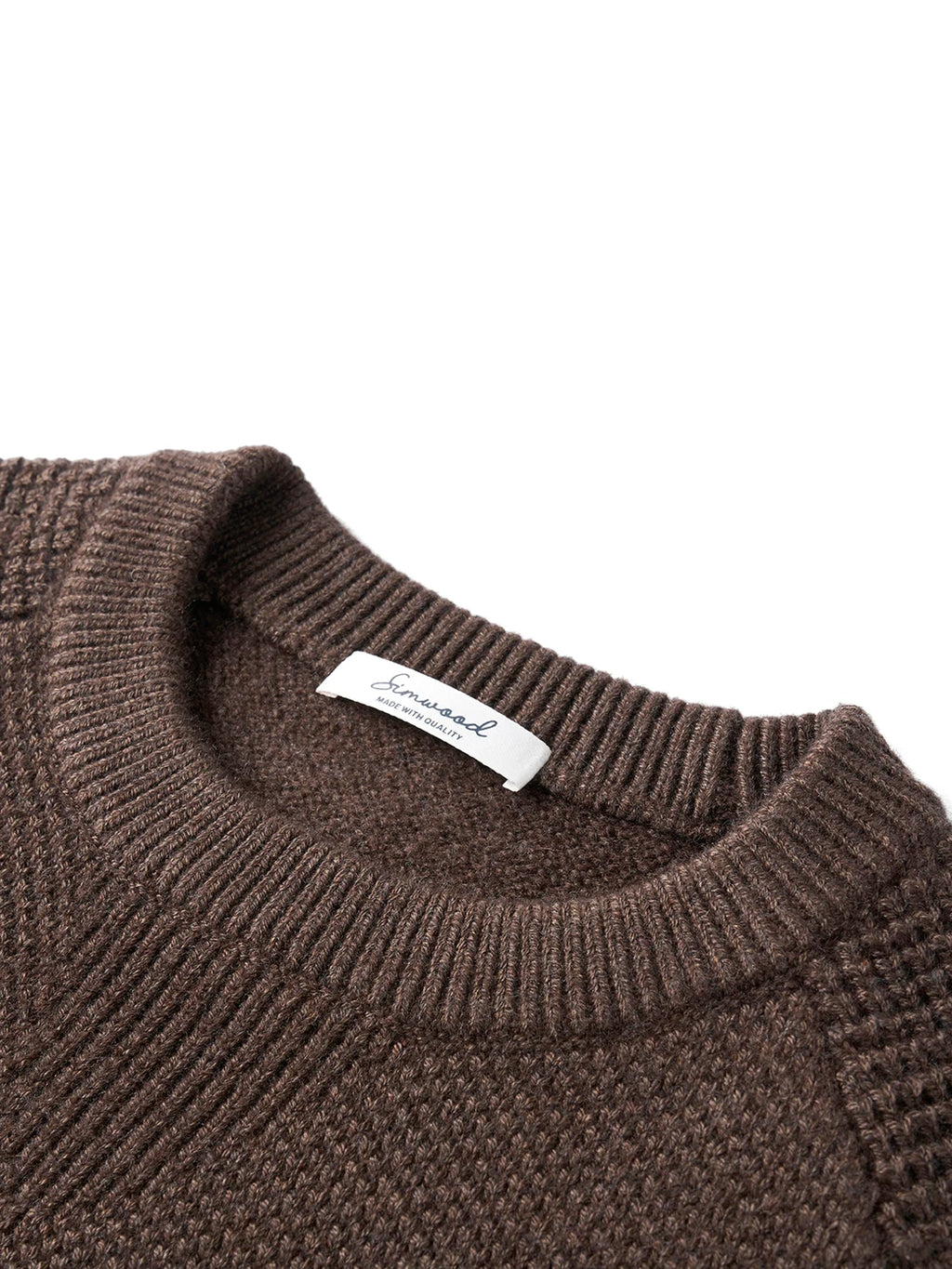 Wool Blend Waffle Knit Sweater