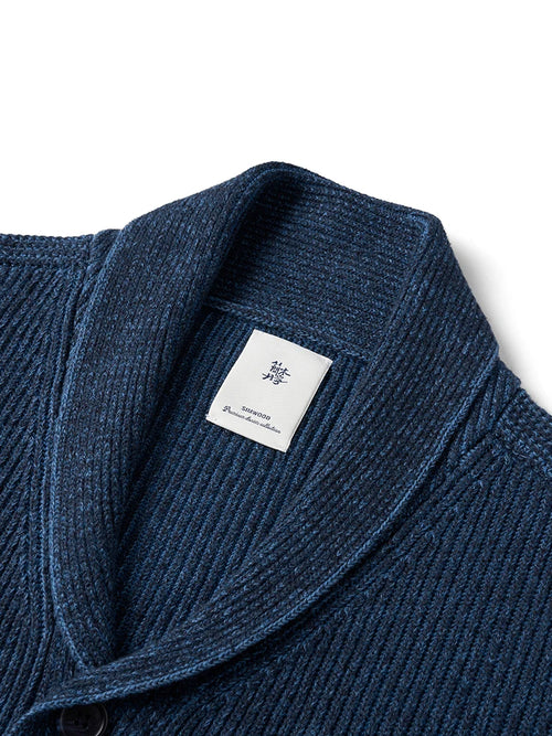 7-Gauge Vintage Shawl Collar Cardigan