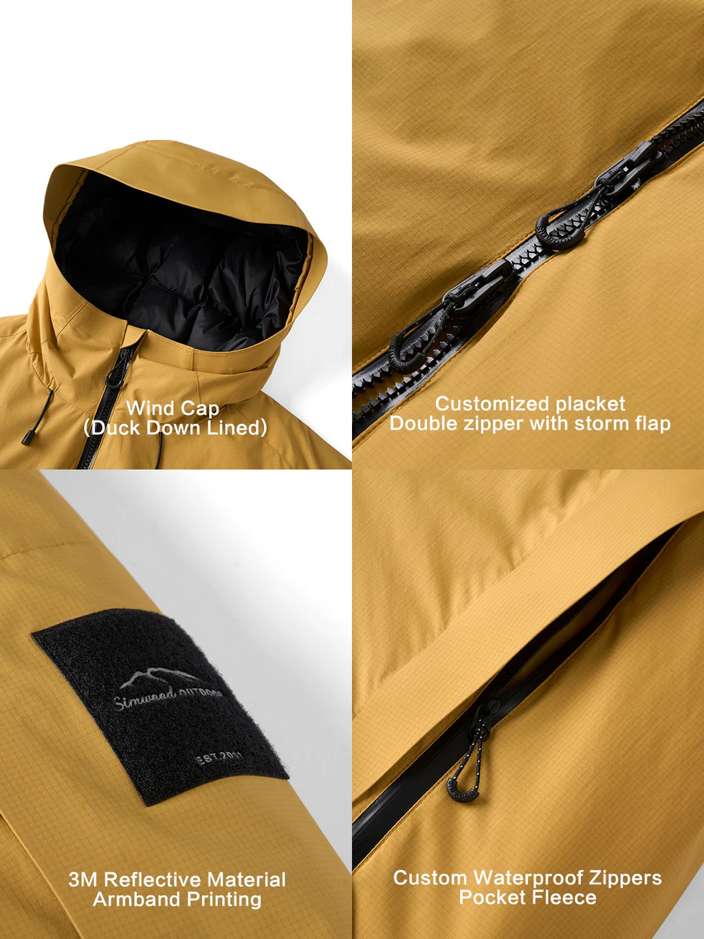 Water Repellent Hooded Down Jacket