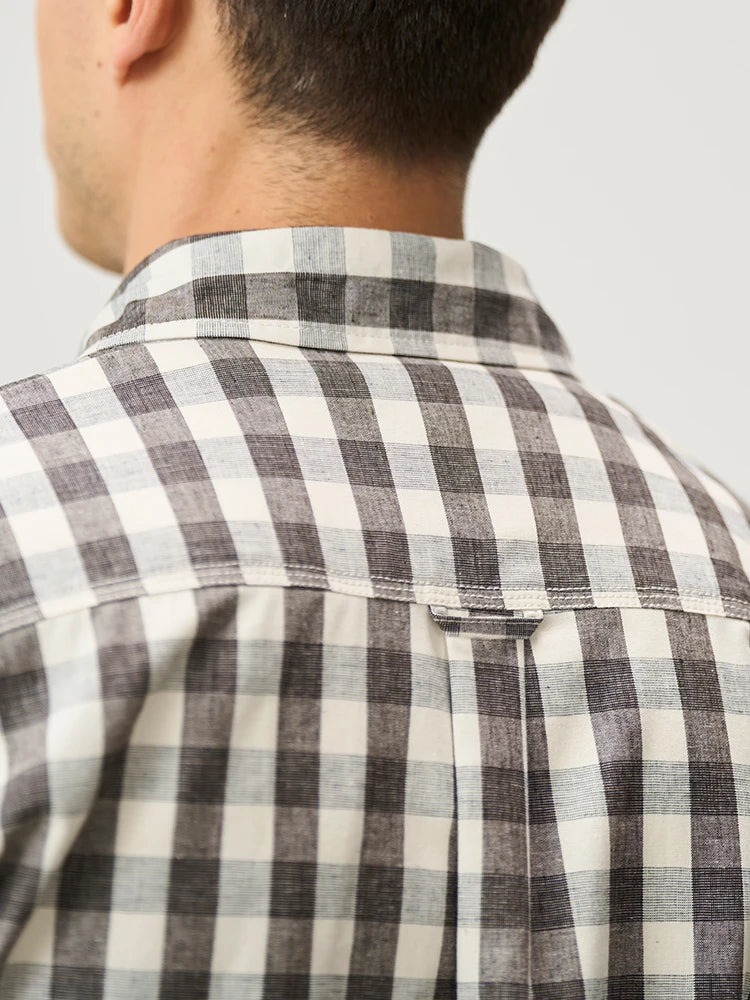 Linen Cotton Plaid Casual Shirt
