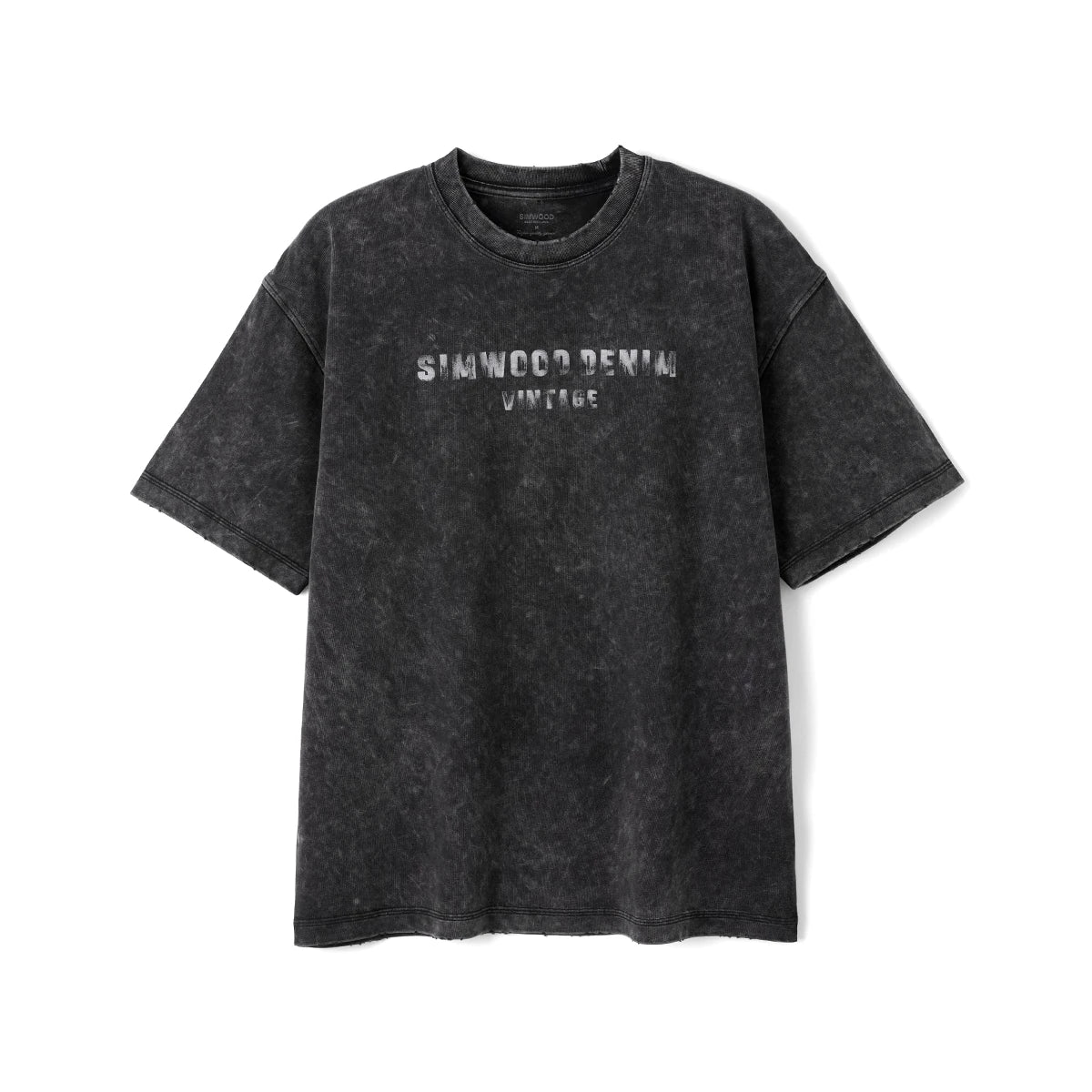 Vintage Snow Wash Distressed Print T-Shirt