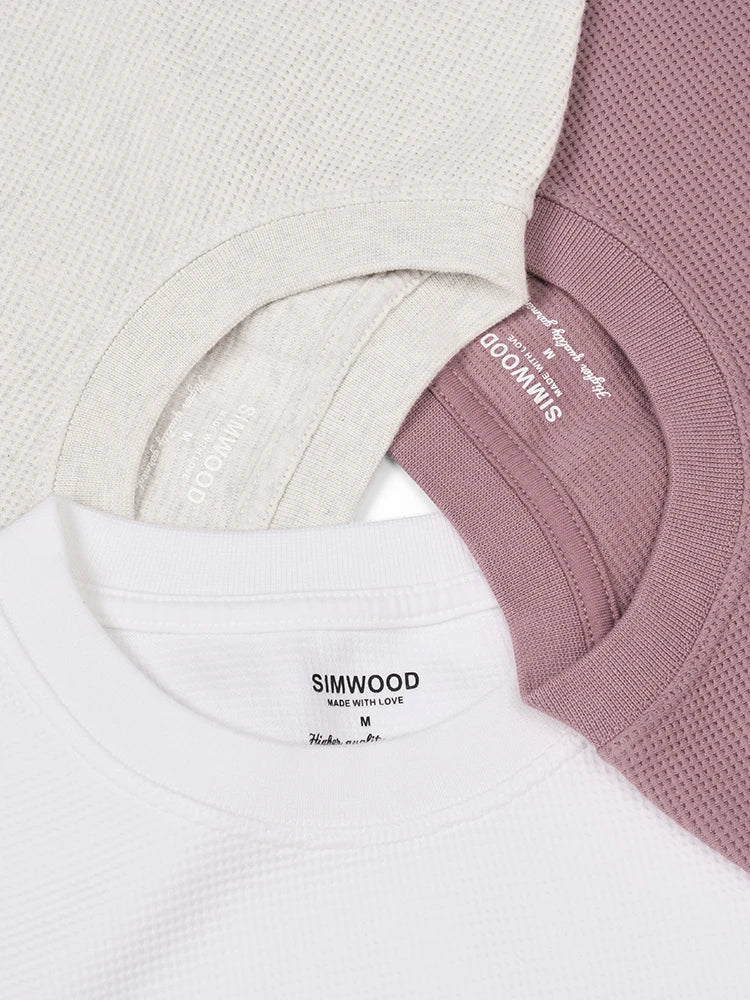 Heavyweight Waffle Plaid Cotton T-Shirt