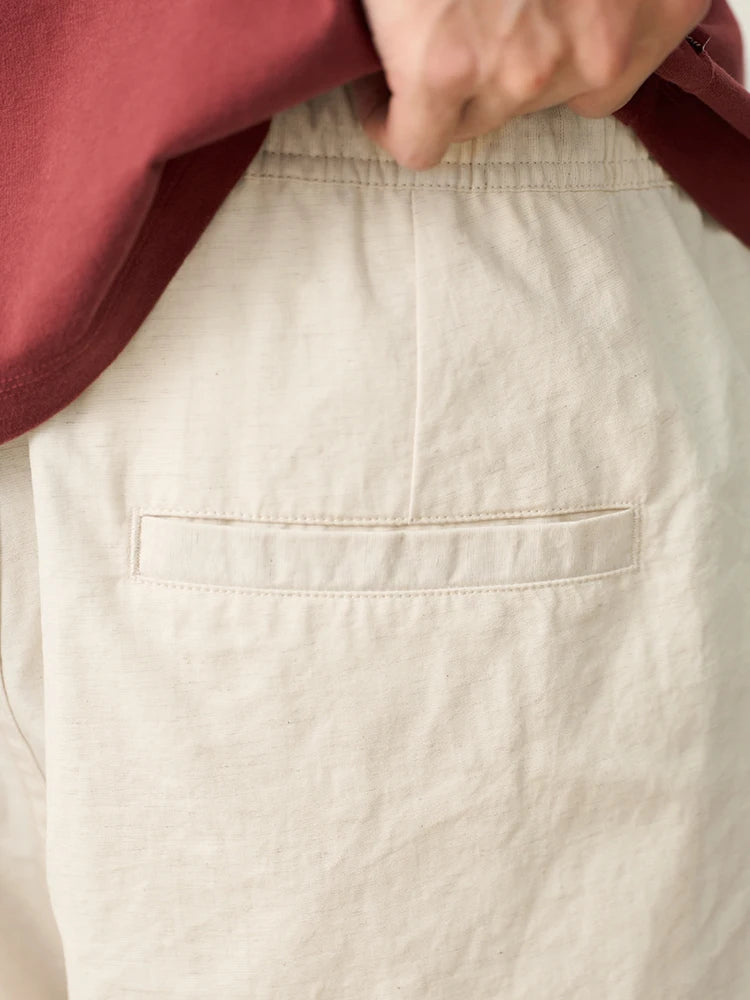 Breathable Drawstring Cotton Linen Shorts