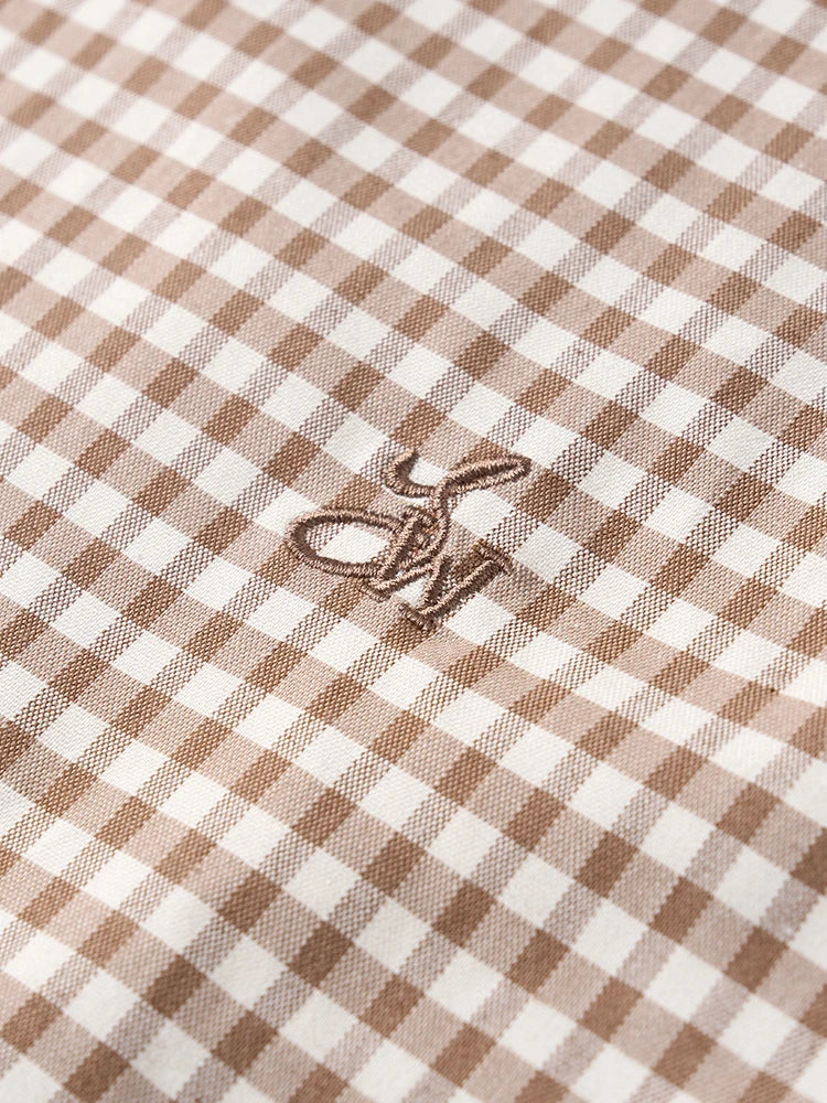 Liquid Ammonia Finish Plaid Casual Shirt