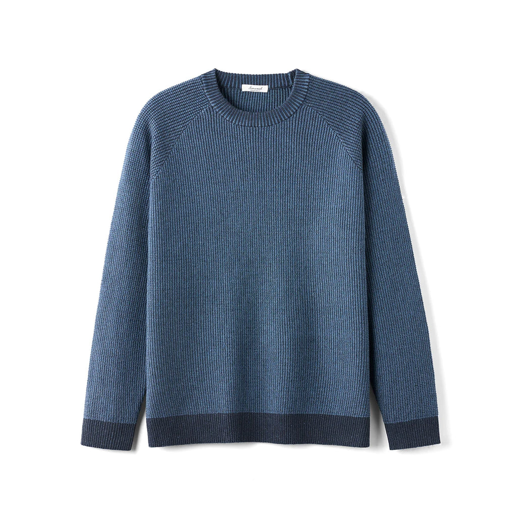 Waffle Textured Crewneck Sweater