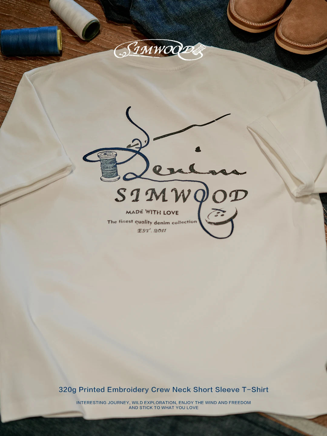 Heavyweight Cotton Letter Print T-Shirt