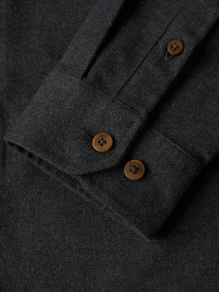 Cotton Wool Blend Casual Shirt