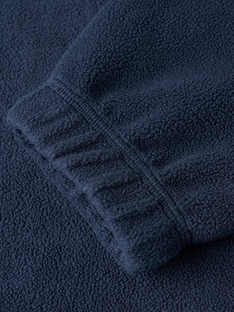Warm Embroidered Polar Fleece Hoodie