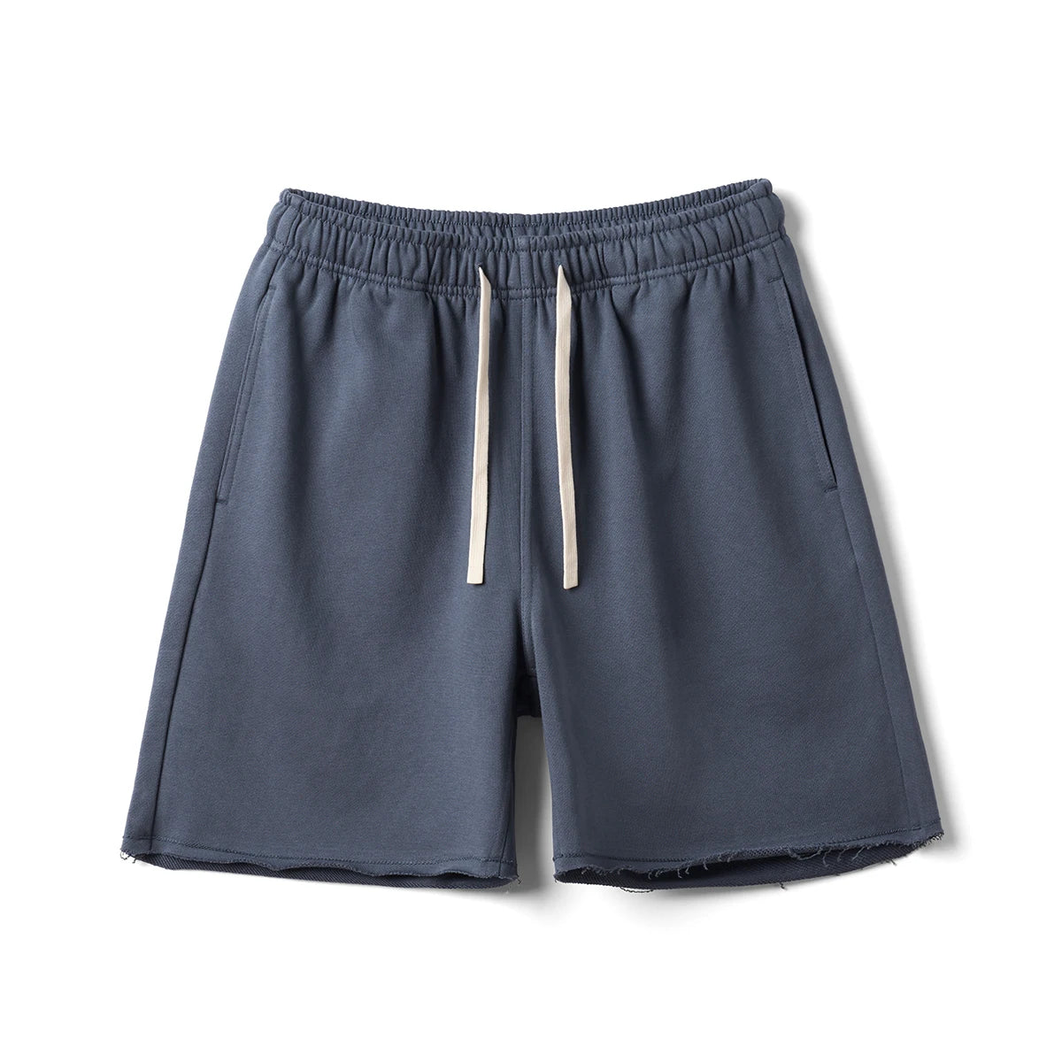 Raw Hem Drawstring Athletic Shorts