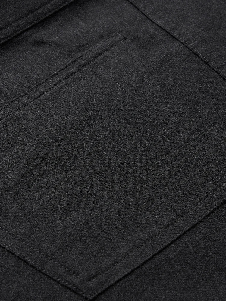 Cotton Wool Blend Casual Shirt