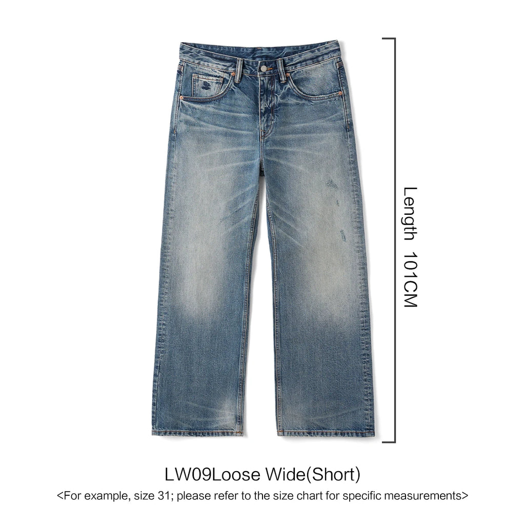 Vintage Washed Wide Leg Jeans