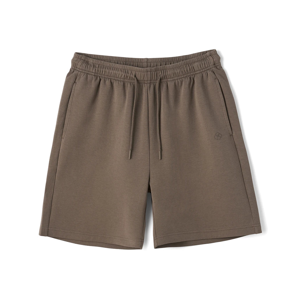 Washed Cotton Blend Sweat Shorts