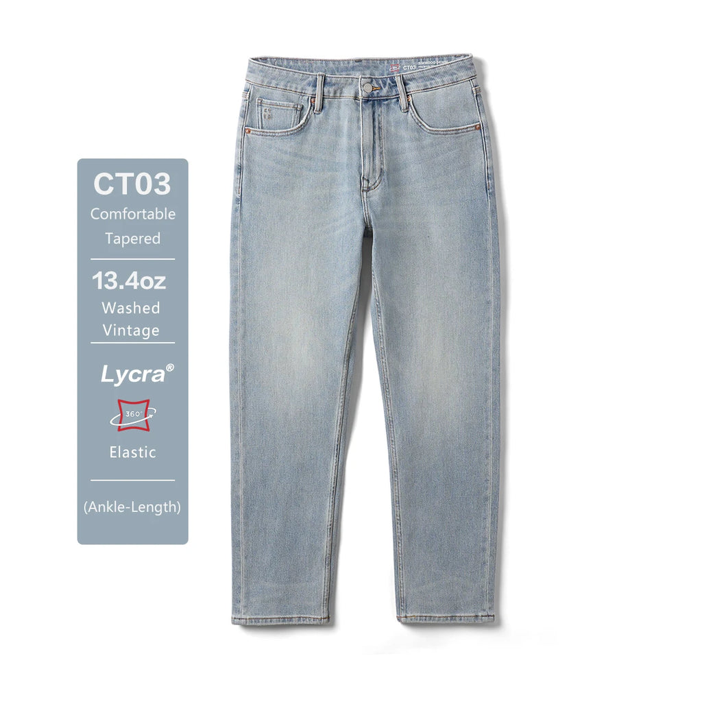 Vintage Washed Elastic Jeans