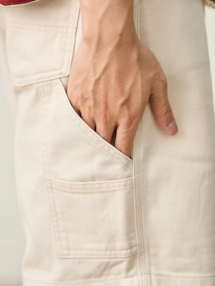 Vintage Washed Denim Cargo Shorts