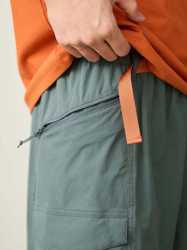 Elastic Waist Quick-Dry Cargo Shorts