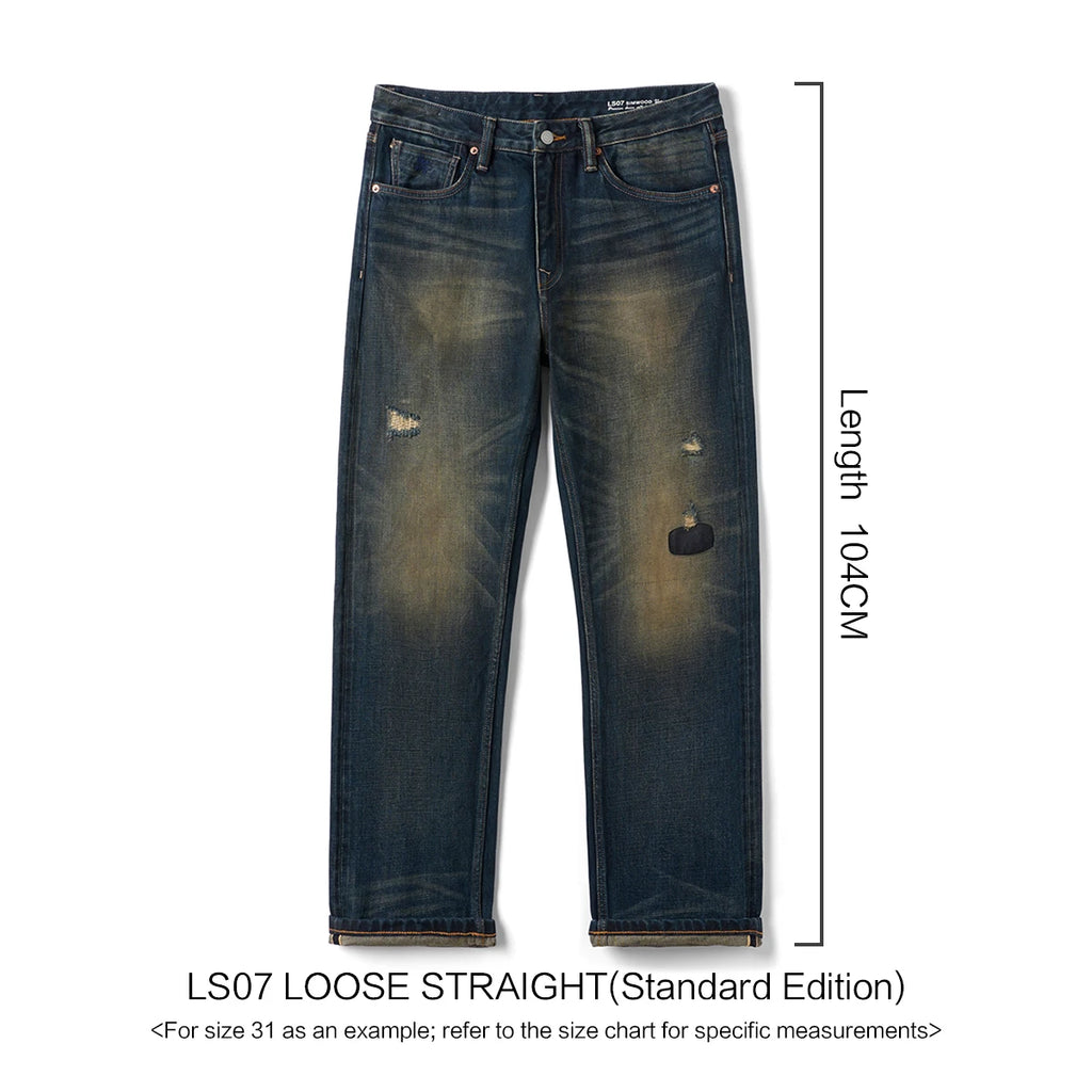Vintage Distressed Selvedge Jeans