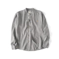 Natural Linen Stand Collar Beach Shirt