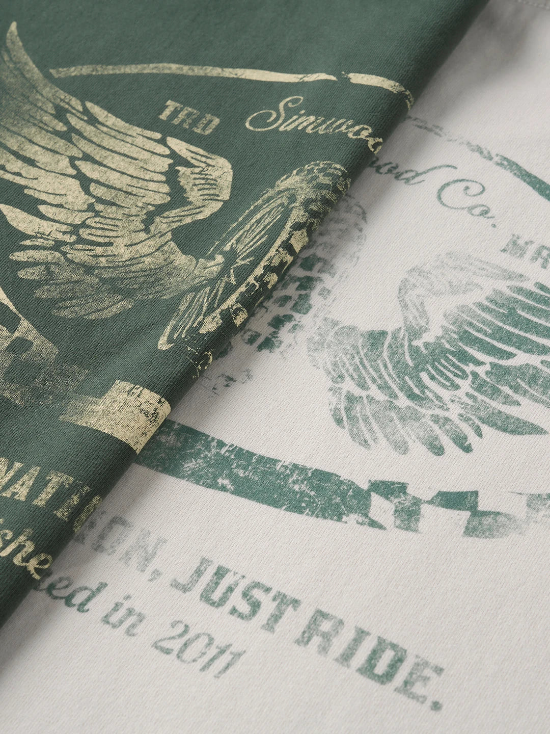 Vintage Washed Biker Graphic T-Shirt
