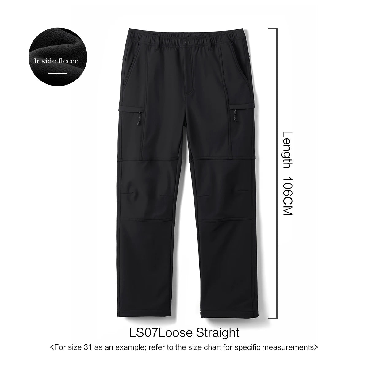 Fleece Lined Softshell Cargo Pants