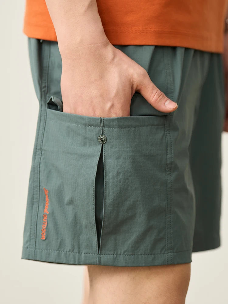 Elastic Waist Quick-Dry Cargo Shorts