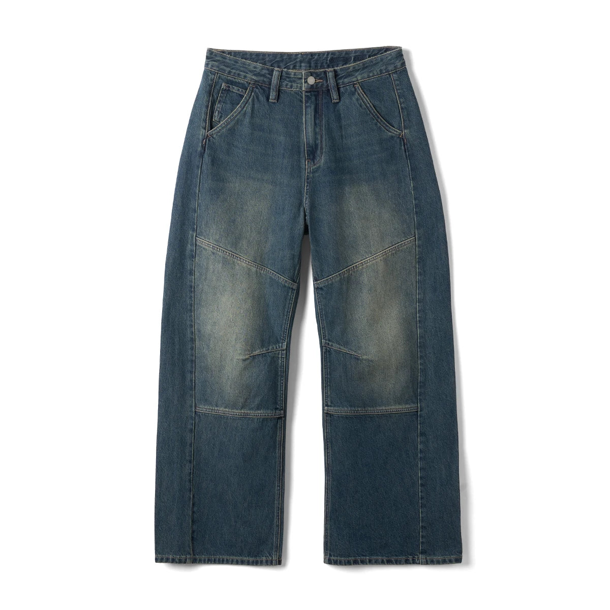 Vintage Washed Draped Baggy Jeans