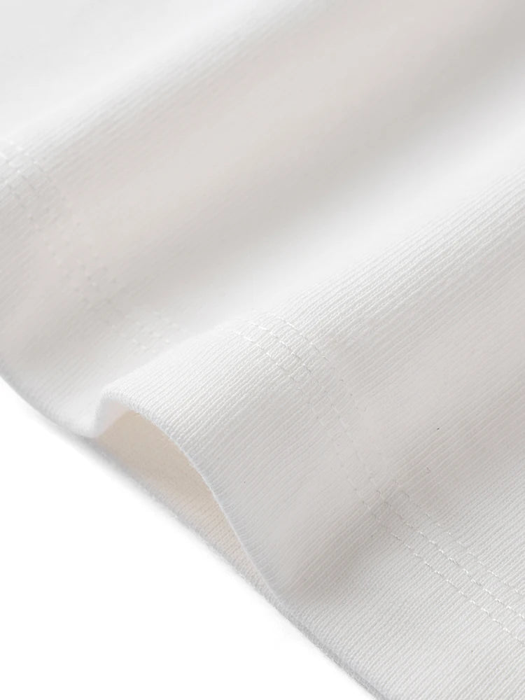 Heavyweight Cotton Letter Print T-Shirt